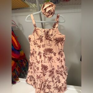 Janie&Jack Disney Moana palm trees Moana Heihei Pua dress + matching hair clip 5